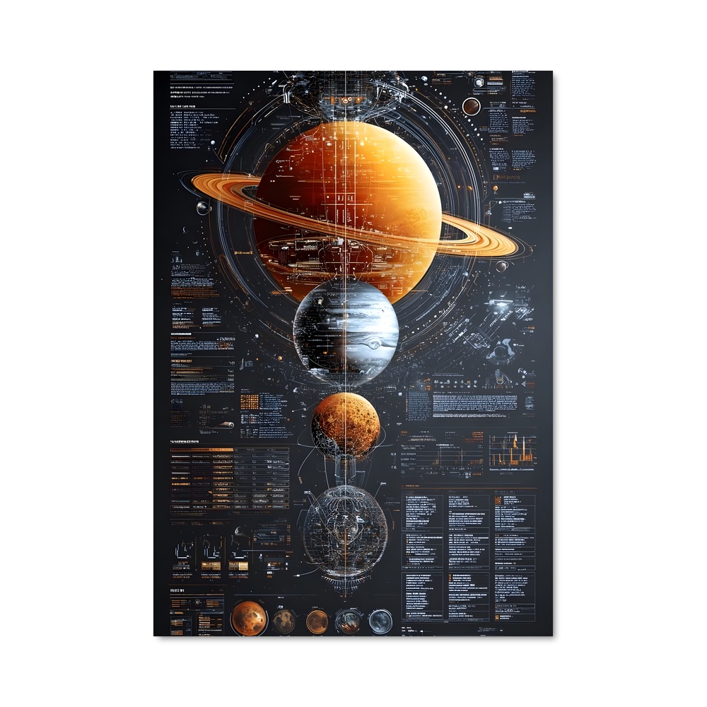 Poster Cosmos Enchanté – affiche Système solaire